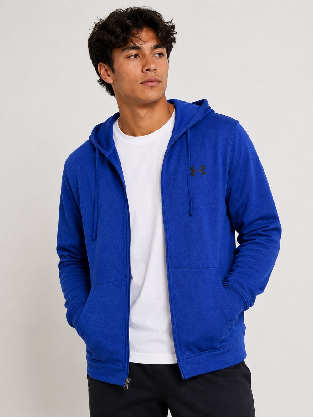 Under Armour ColdGear Full Zip Hoodie Jacket Blue  Loose Fit 2XL